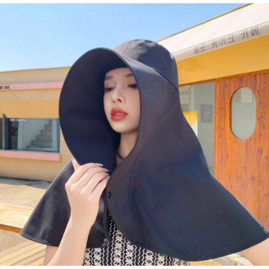 TOPI MUSLIM PELINDUNG MATAHARI SELENDANG BESAR UNTUK WANITA TOPI PINGGIRAN LEBAR TOPI UMBROH