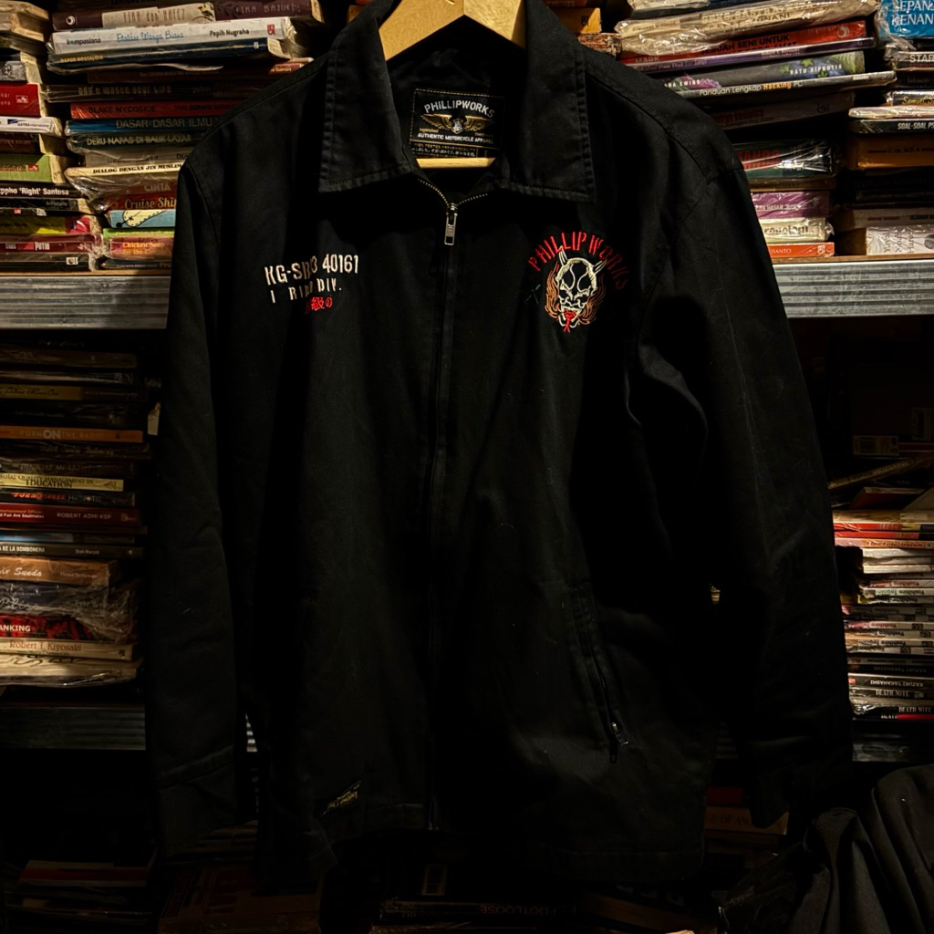 ORIGINAL JACKET PHILLIP WORKS PHILLIPWORKS MOTOR JAKET DEUS EX MACHINA VON DUTCH SIZE L