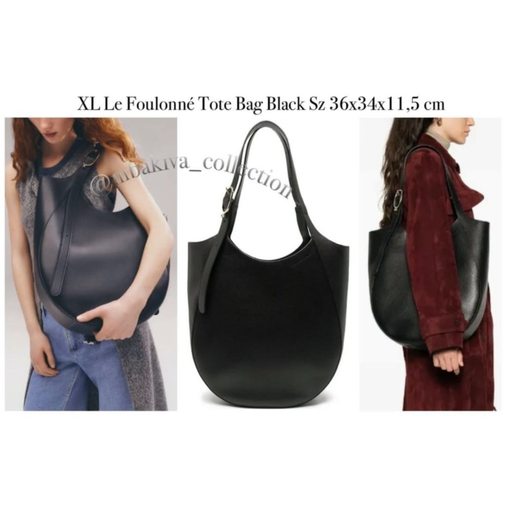 XL Le Foulonné Tote Bag Black