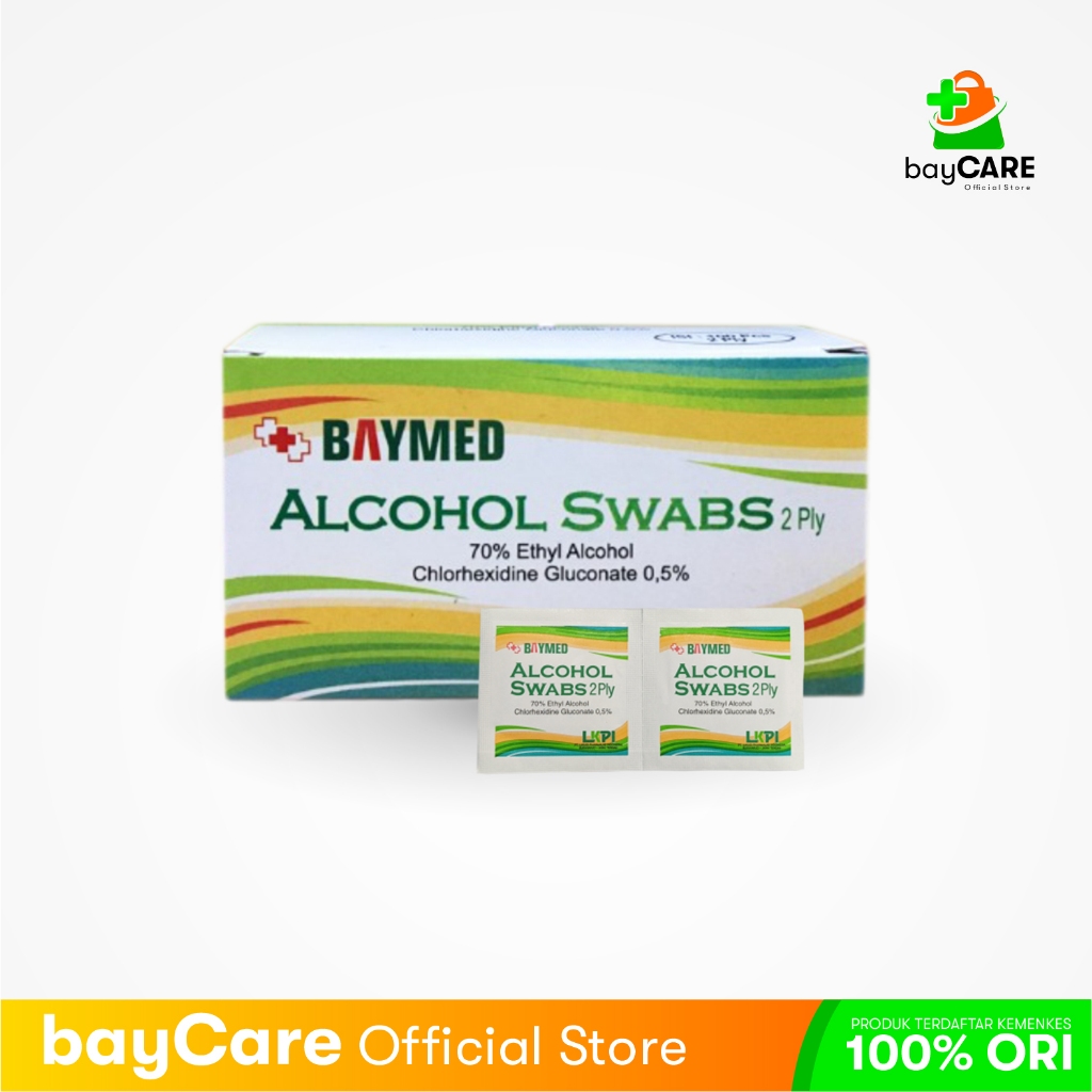Akohol Swab ISI 100 / Alcohol Swabs / Tisu Alkohol BAYMED