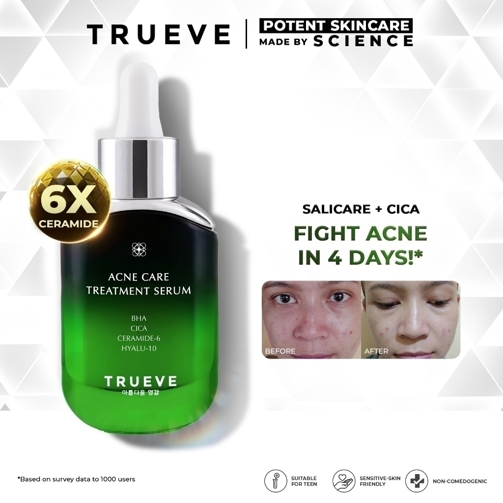 TRUEVE Acne Care Treatment Serum - Perawatan Wajah Berjerawat, Menjaga Skin Barrier, untuk Semua Jen