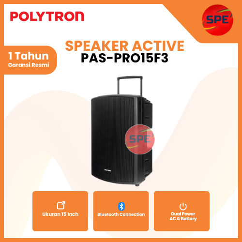 SPEAKER ACTIVE POLYTRON WOOFER 15 INCH PAS PRO15F3 / PASPRO15F3 GARANSI RESMI (MEDAN)