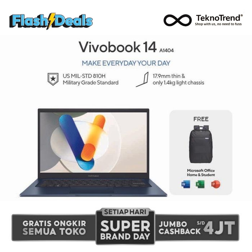 ASUS VIVOBOOK 14 A1405ZA A1404ZA A1404VA I7 1355 I5 1335 1235 I3 1315 16GB 1TB 512GB SSD W11+OHS 14.