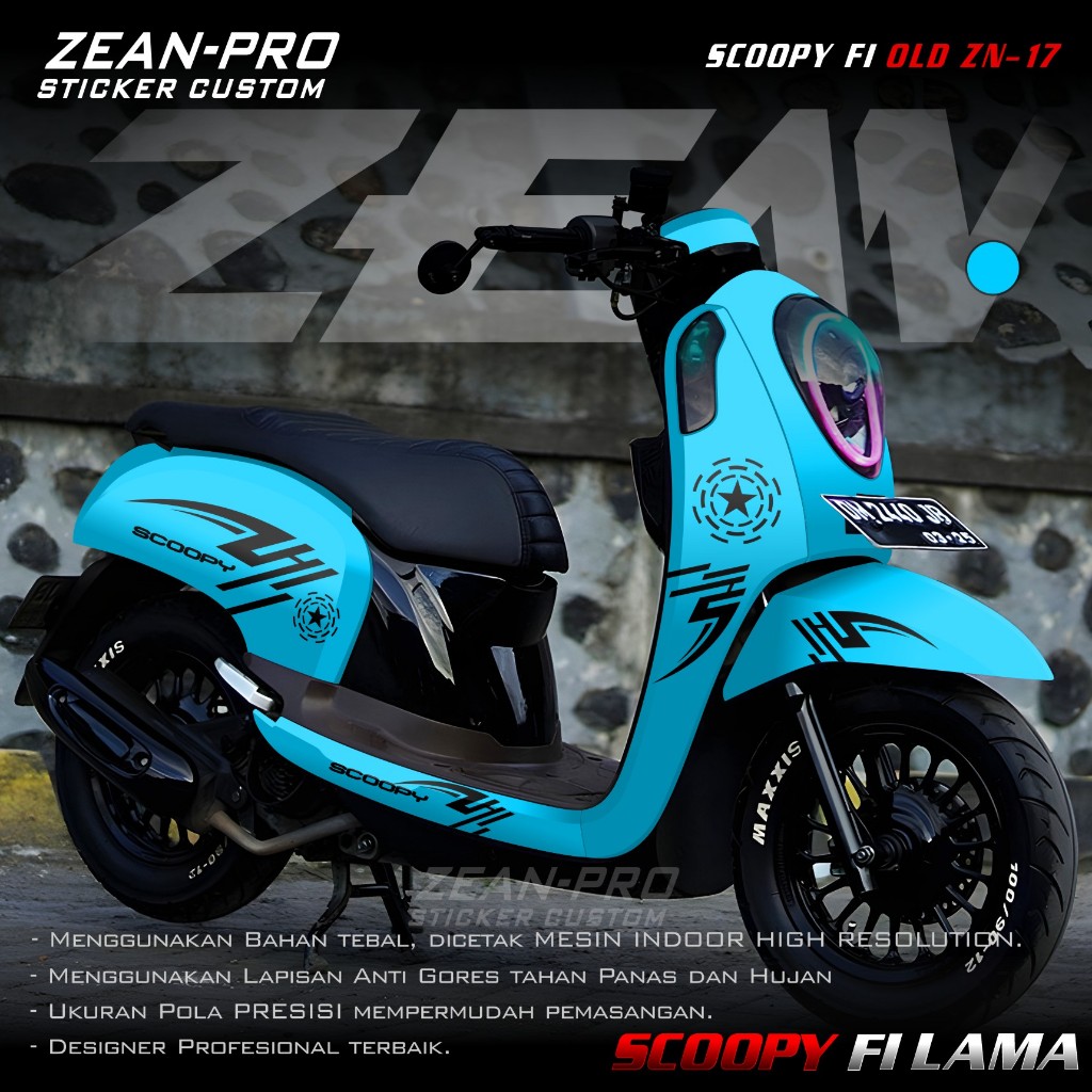 (PROMO COD) TERBARU Decal Sticker Honda Scoopy Fi Lama Full body - Stiker Skotlet Variasi Modifikasi
