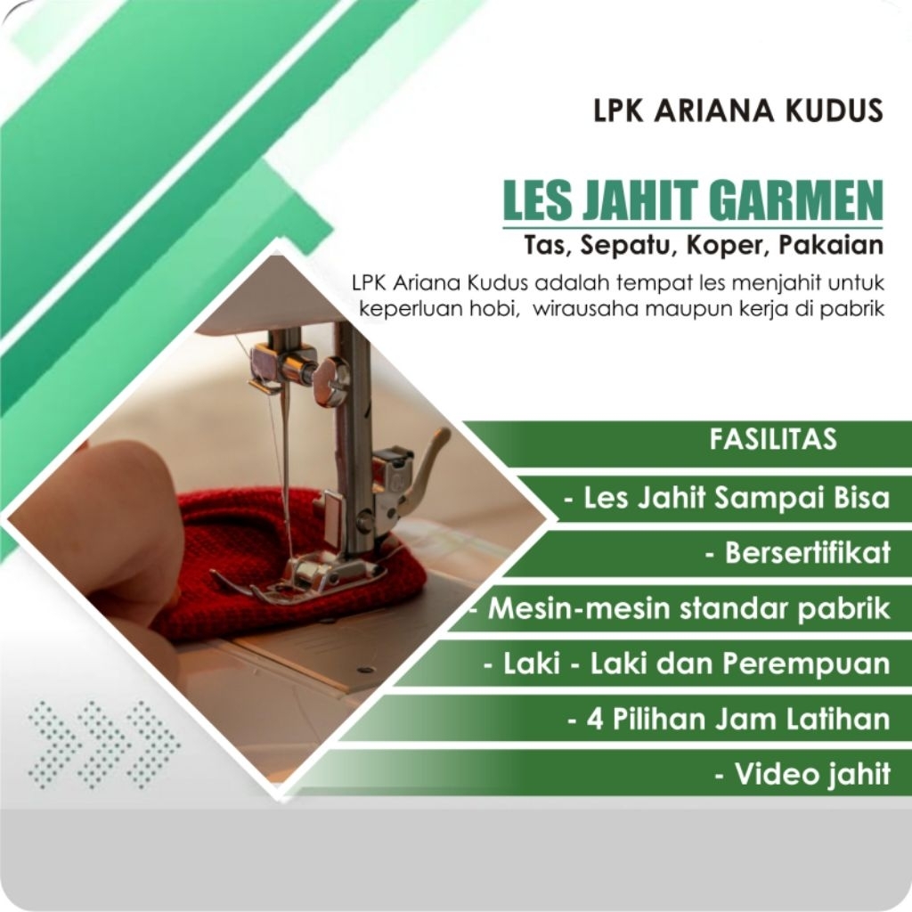 paket kursus jahit pabrik online