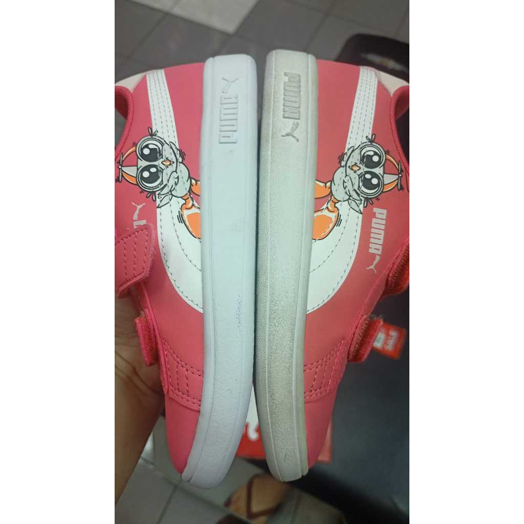 BARANG BARU EX DISPLAY Smash v2 Lil PUMA V Kids' Trainers 38090403 SIZE=12K=31=18.5CM