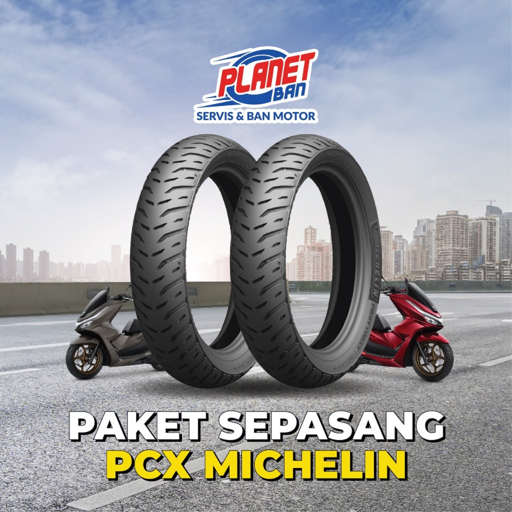 Sepasang Ban PCX 150 - Ban Motor Depan Belakang PCX 150 - MICHELIN PILOT STREET 2 Ring 14 110/80 dan