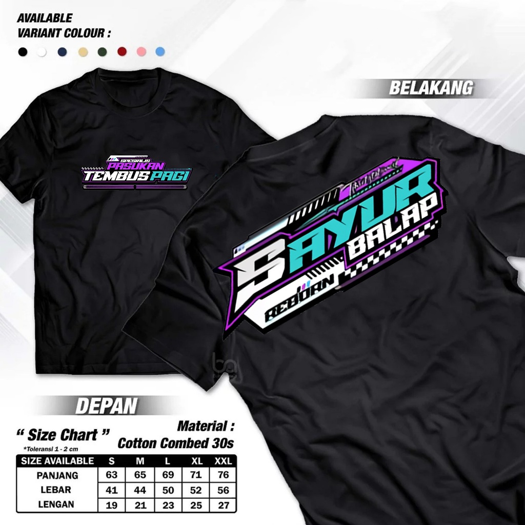 Kaos " SAYUR BALAP " Baju Driver | Kaos Distro Pria | Baju Kaos Pria | Kaos Pria Oversize | Kaos Rac