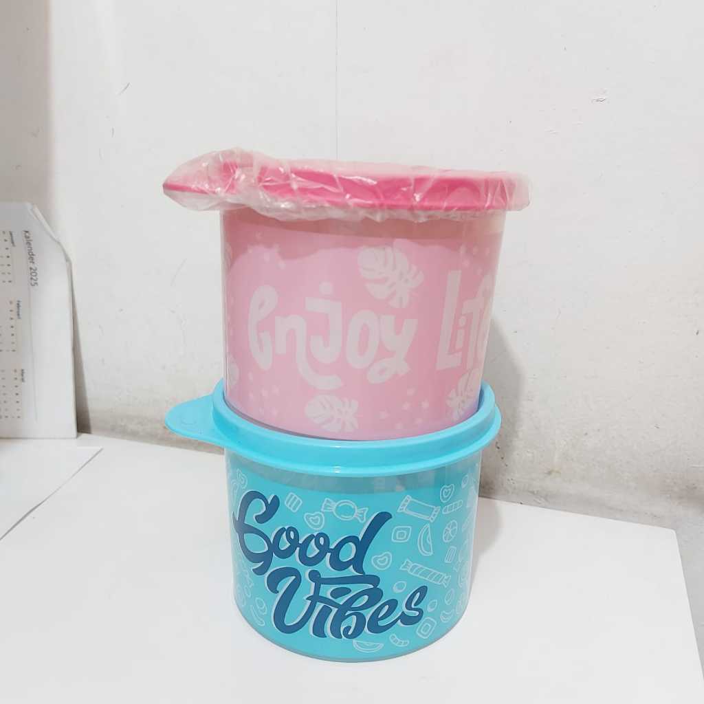 Tupperware compact canister set isi 2 pcs wadah gula teh kopi
