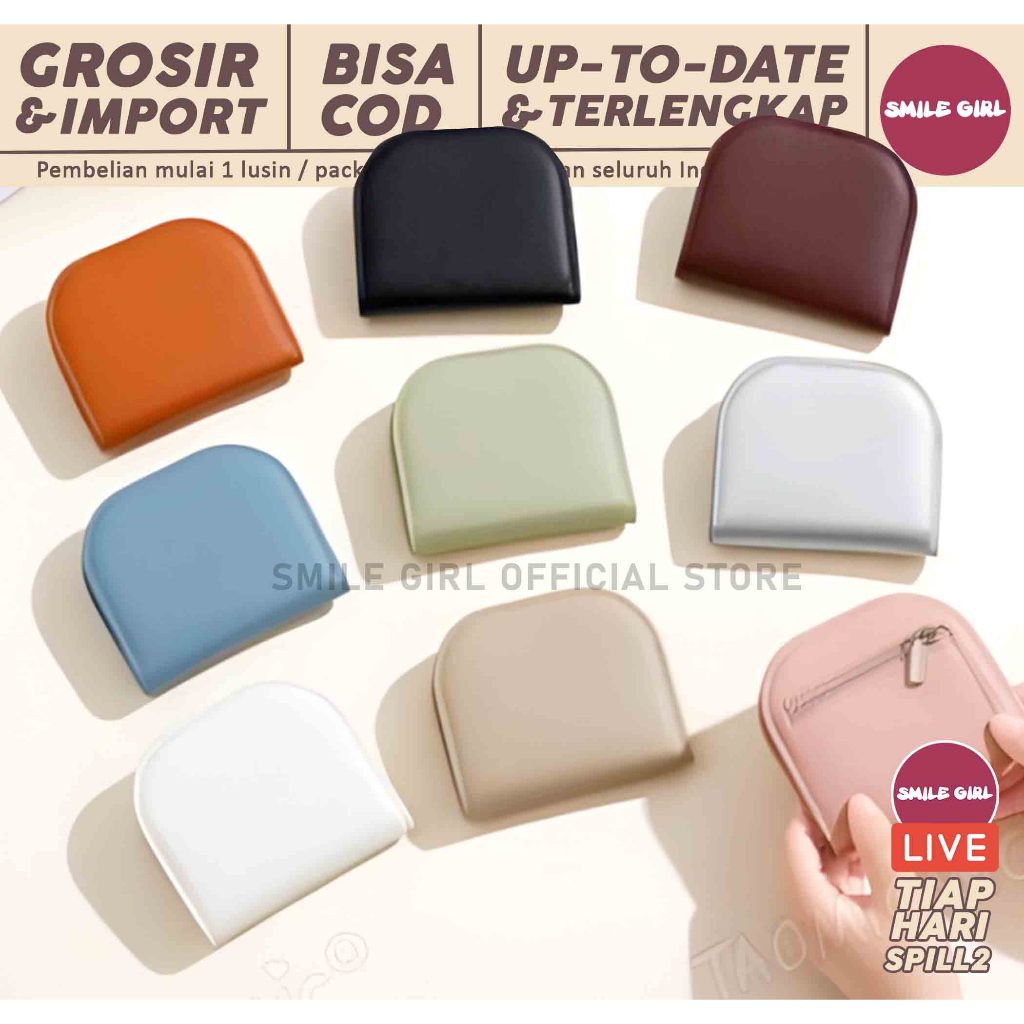 SG | PUSAT GROSIR | 8 PCS - Dompet Uang + Kartu  Telur Basic Korea Taomicmic