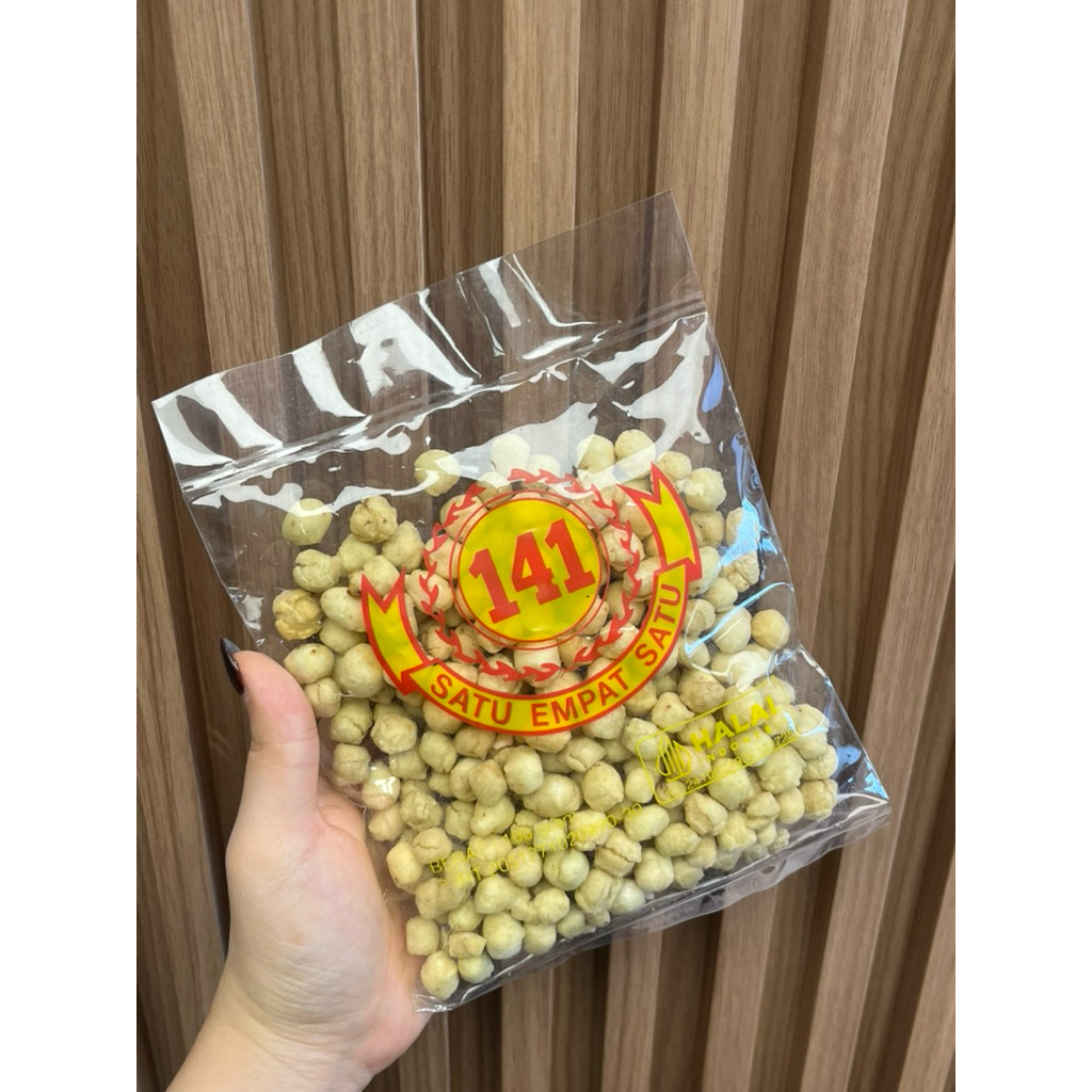 Pilus Atom 141 100gr B Rasa Bawang Asli, Makanan Jadul Tepung Tapioka/Kanji 400gr - Cemilan, Enak, S