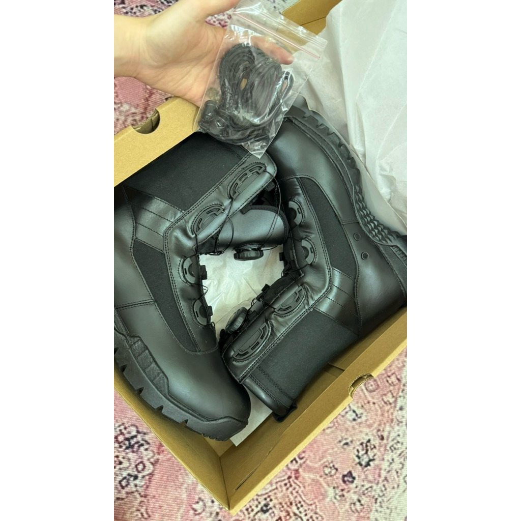 Sepatu PDL Tali Putar Jatah Polri 2025.UK 43 BARU. SEPATU POLRI TNI. 2025 || SEPATU BIRU SEPATU PDL 