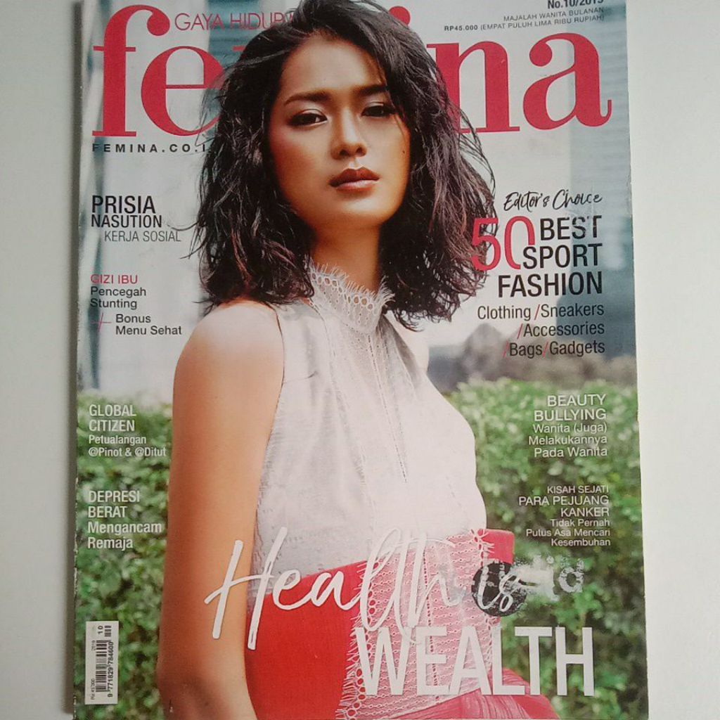 Majalah Femina Tahun 2019 Cover Prisia Wulansari Nasution (Unggulan Gadsam'2000)