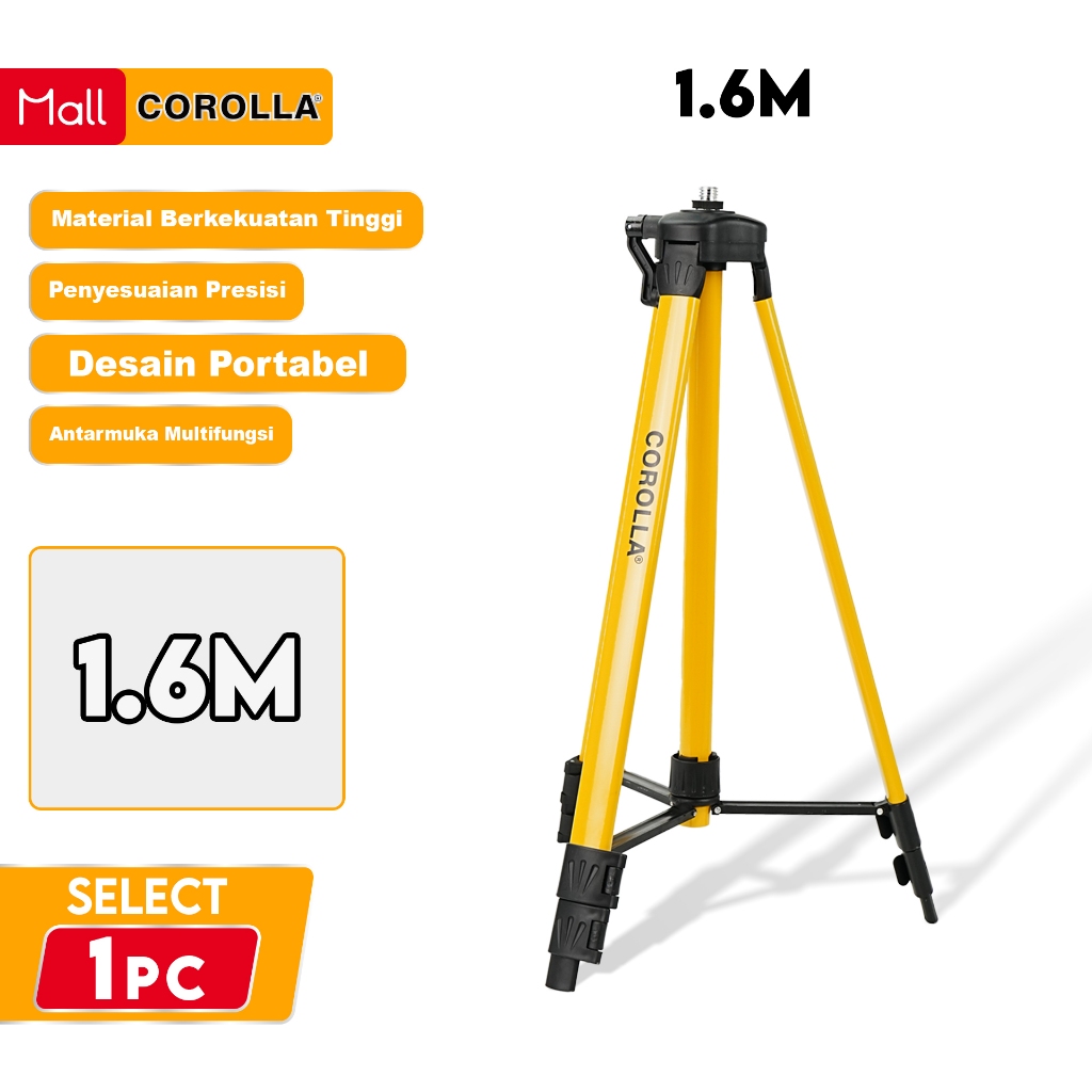 Corolla Tripod Laser Level Panjang 1,2/1,6 Meter Stand Holder