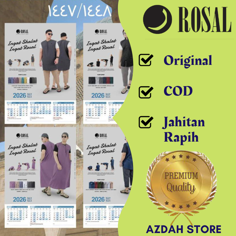 Rosal Kalender Dinding 2026 - Kalender Hijriah & Puasa Sunnah