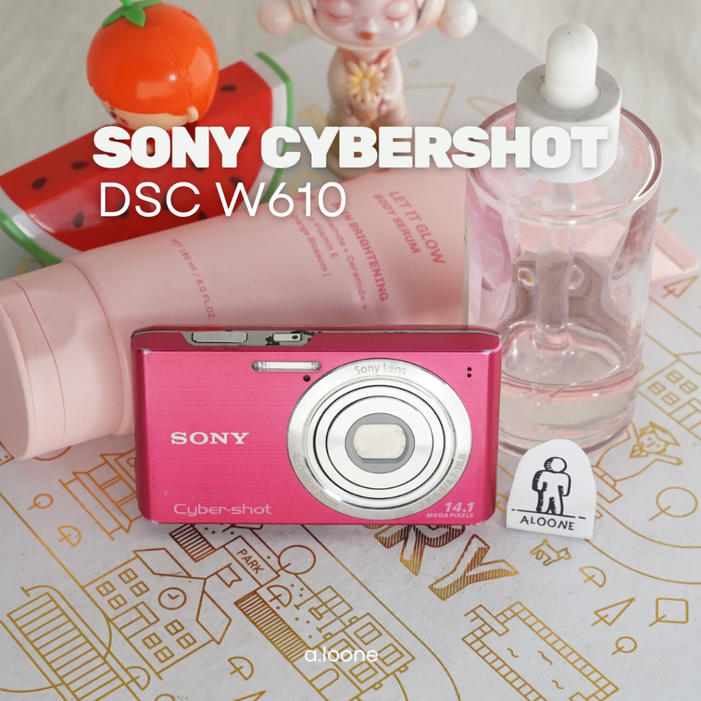 SONY CYBER-SHOT DSC-W610 KAMERA PINK — DIGICAM PINK FEMININ & RINGAN