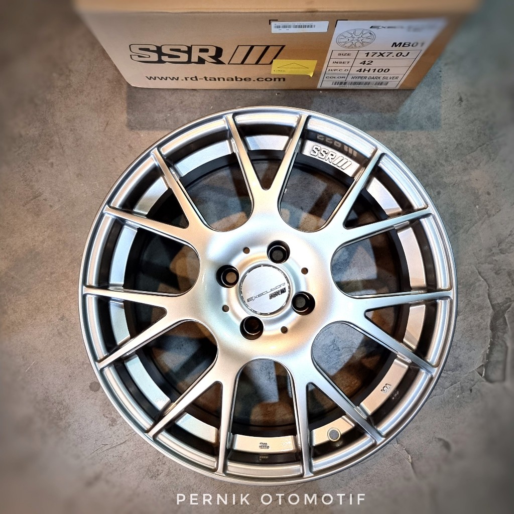 SSR 17 x 7 et42 +42 PCD 4.100 4/100 Executor MB01 Velg Original R17 Jazz City Brio Yaris Vios Raize 