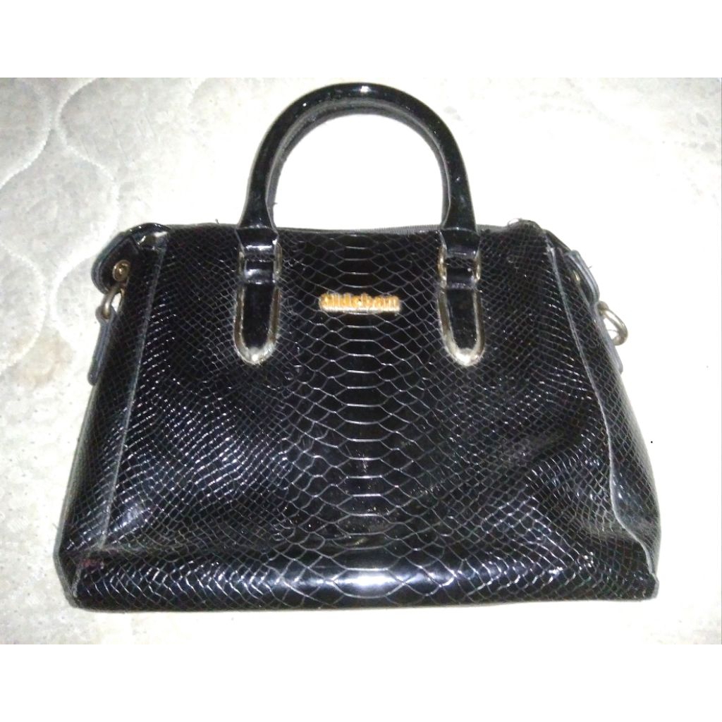 Tas bag jinjing wanita cewek hitam black leather original ®aidebam used hermez coachh chaanel