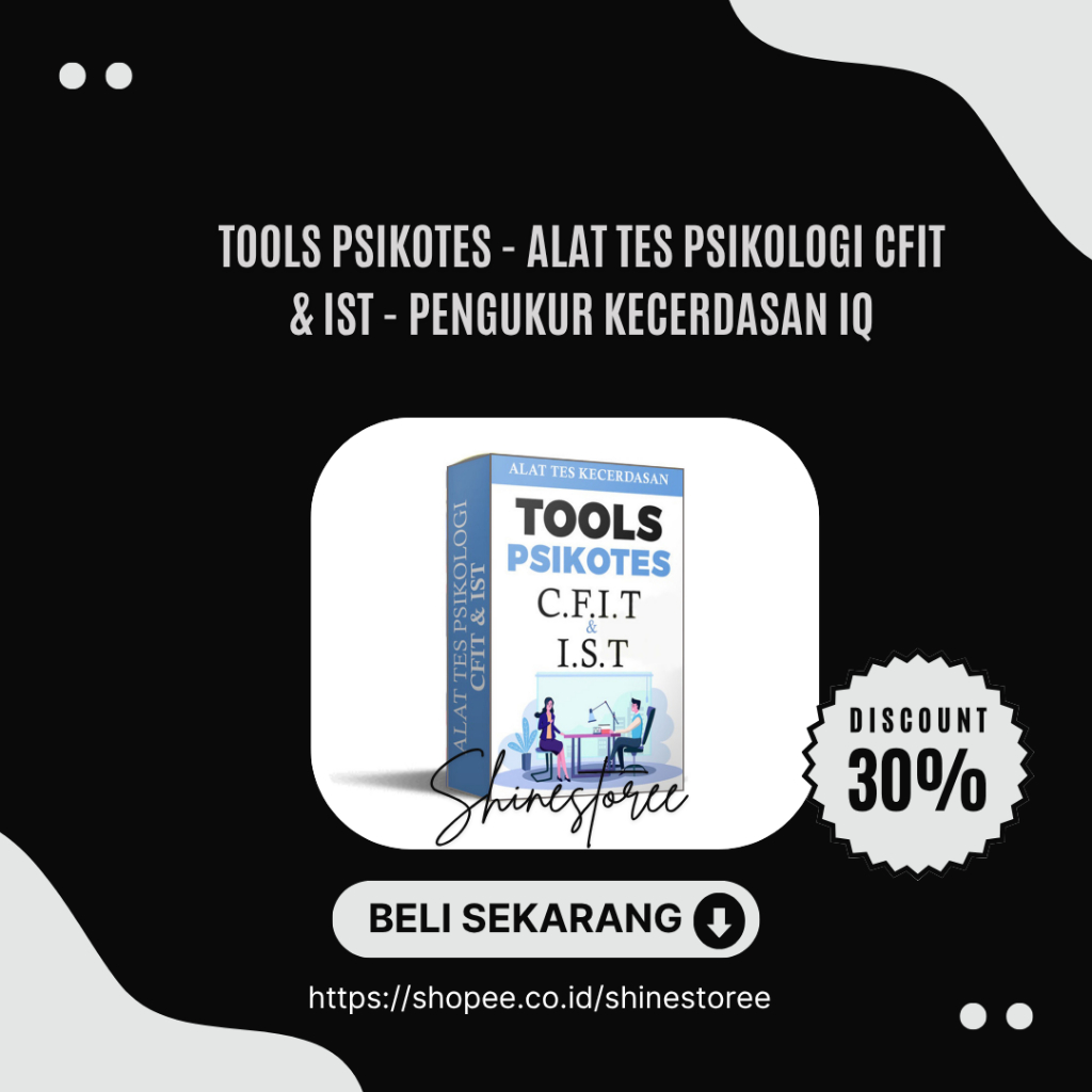 TOOLS PSIKOTES - Alat Tes Psikologi CFIT & IST - Pengukur Kecerdasan IQ
