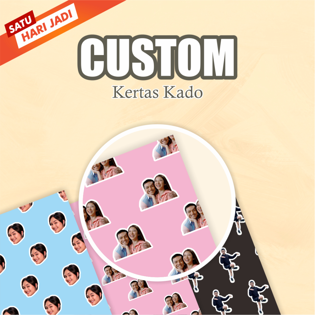 Kertas Kado Custom Foto | Wrapping Paper