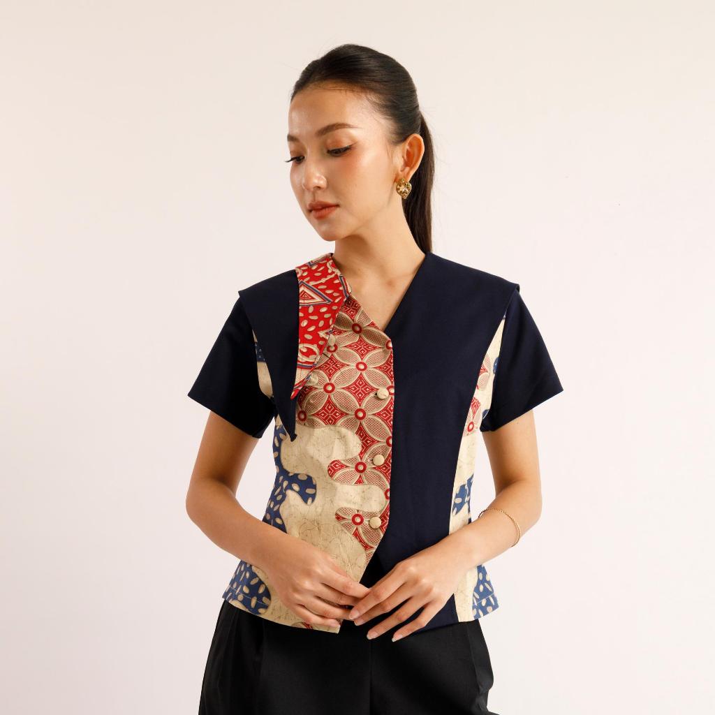 Melvee Batik - Femure Top - Atasan Batik Modern Wanita Terbaru