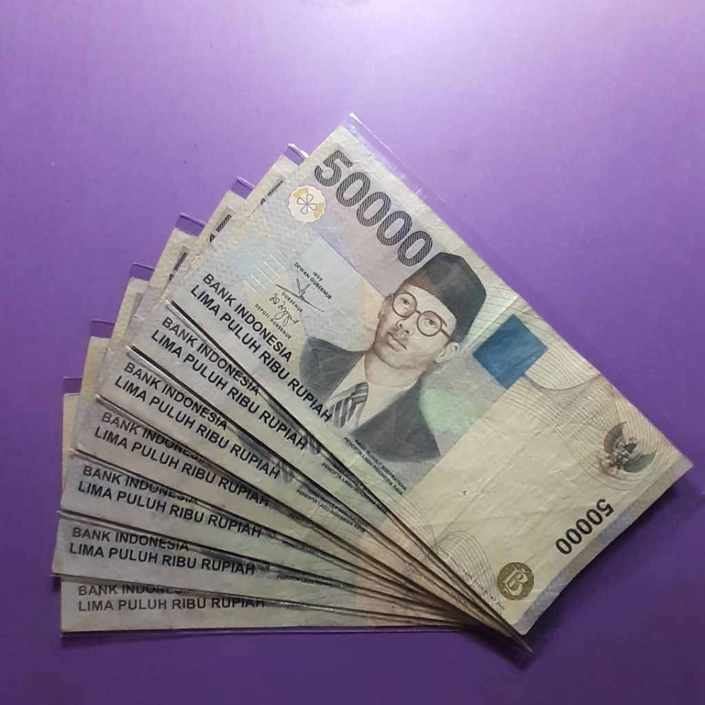 uang kuno 50000 rupiah tahun 1999