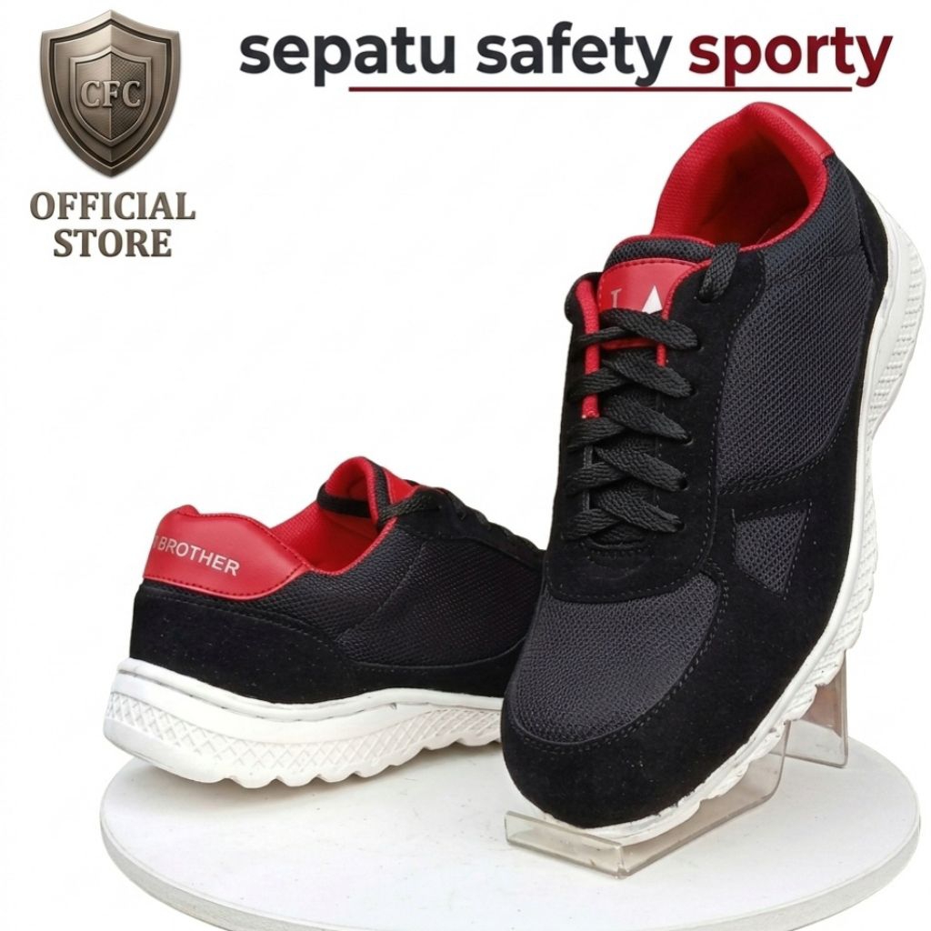 Sepatu Ujung Besi Kerja Lapangan - Safety Shoes Sporty