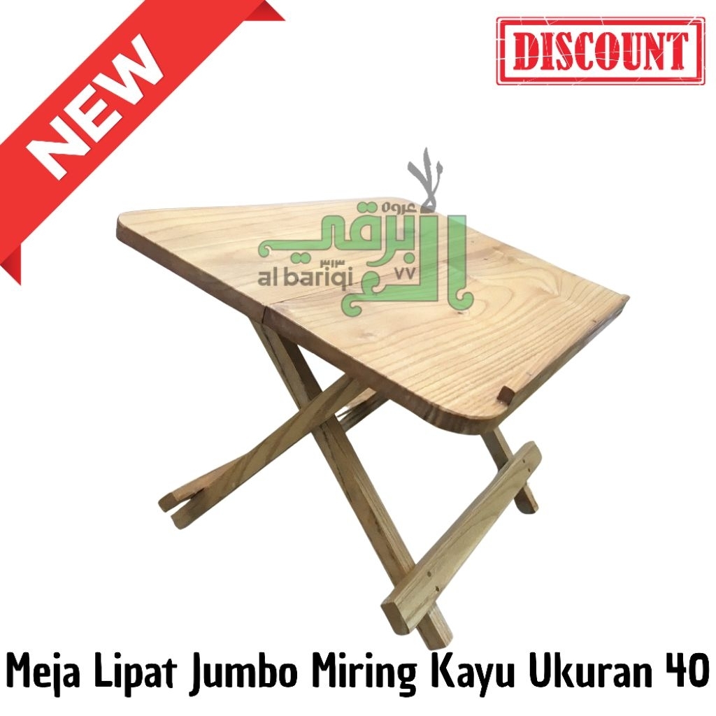 Rehal Miring Meja Lipat Miring Ukuran Jumbo Lebar 40cm Rehal Kayu Rekal Dampar ngaji Meja Mengaji Me