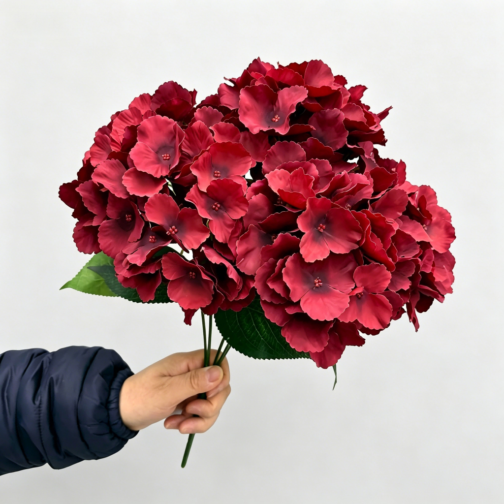 Bunga Hortensia Jumbo Artificial hydrangea dekorasi 5 cabang dekorasi wedding dan dekorasi kamar