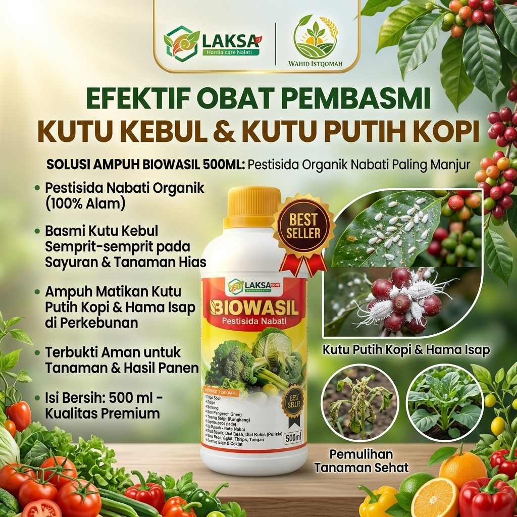 Obat Semprot Hama Kutu Kebul untuk Semua Tanaman Bagus -obat hama kutu putih kopi Ampuh BIOWASIL Pes