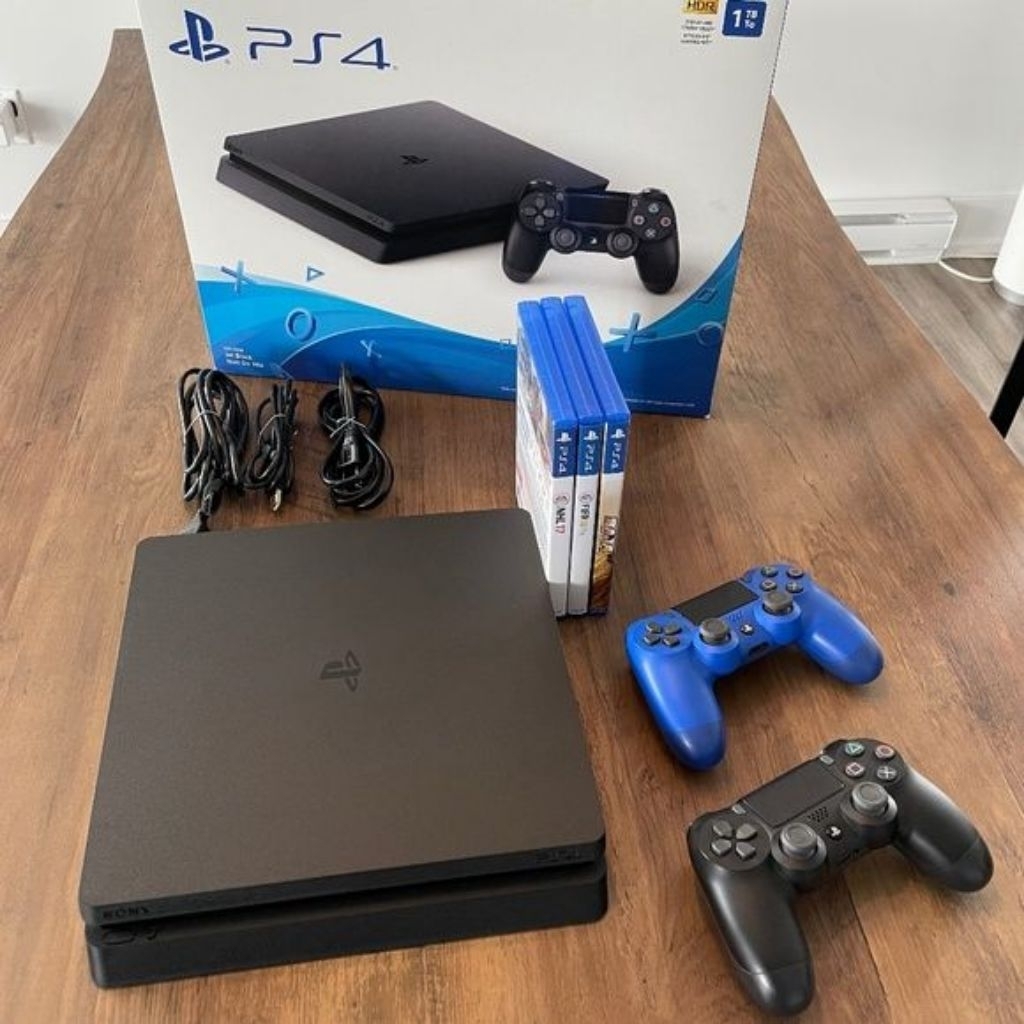 PS 4 SLIM 1TB HEN 9.0  PAKETAN 1 STICK FULL GAMES FULL SET 100% ORIGINAL