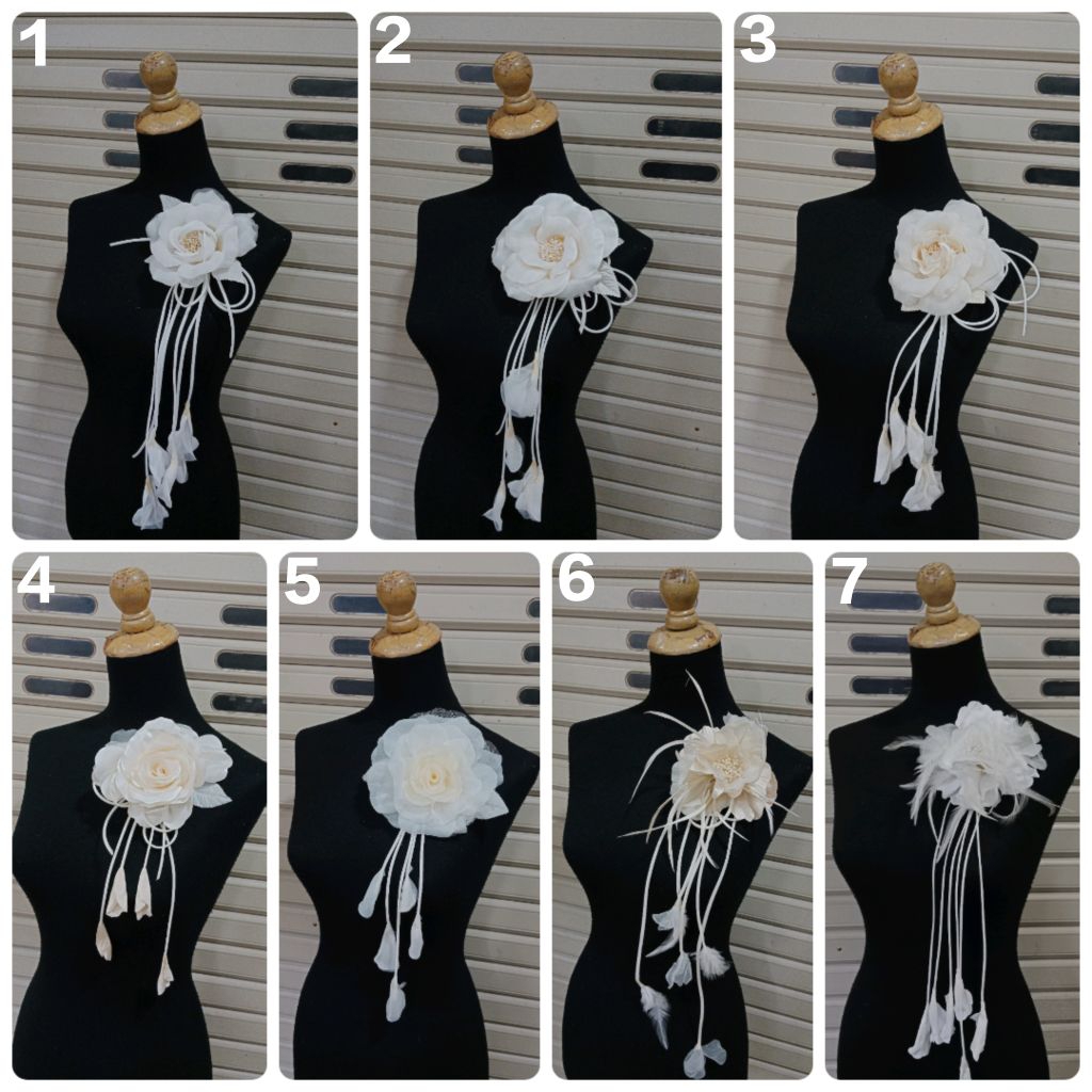 Bunga Korsase/Korsase Gaun/Aksesoris bunga bahu juntai/ Hiasan bunga gaun pengantin rumbai/Corsage g