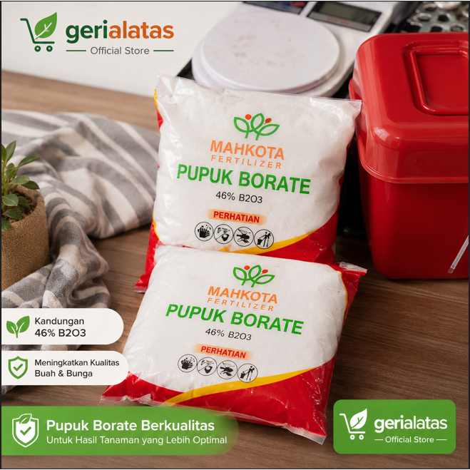 Promo Cod Pupuk Borate Mahkota 1Kg (Kemasan Pabrik) Tanaman Sawit Tanaman Sayur Tanaman Buah ><