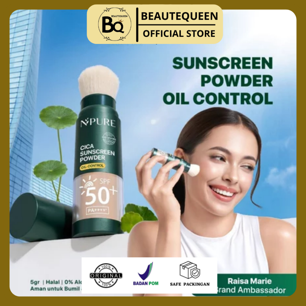 [NEW LAUNCH : RAISA'S PICK] NPURE Sunscreen Cica Sunscreen Powder SPF 50+ PA++++ / Sunscreen Bedak &
