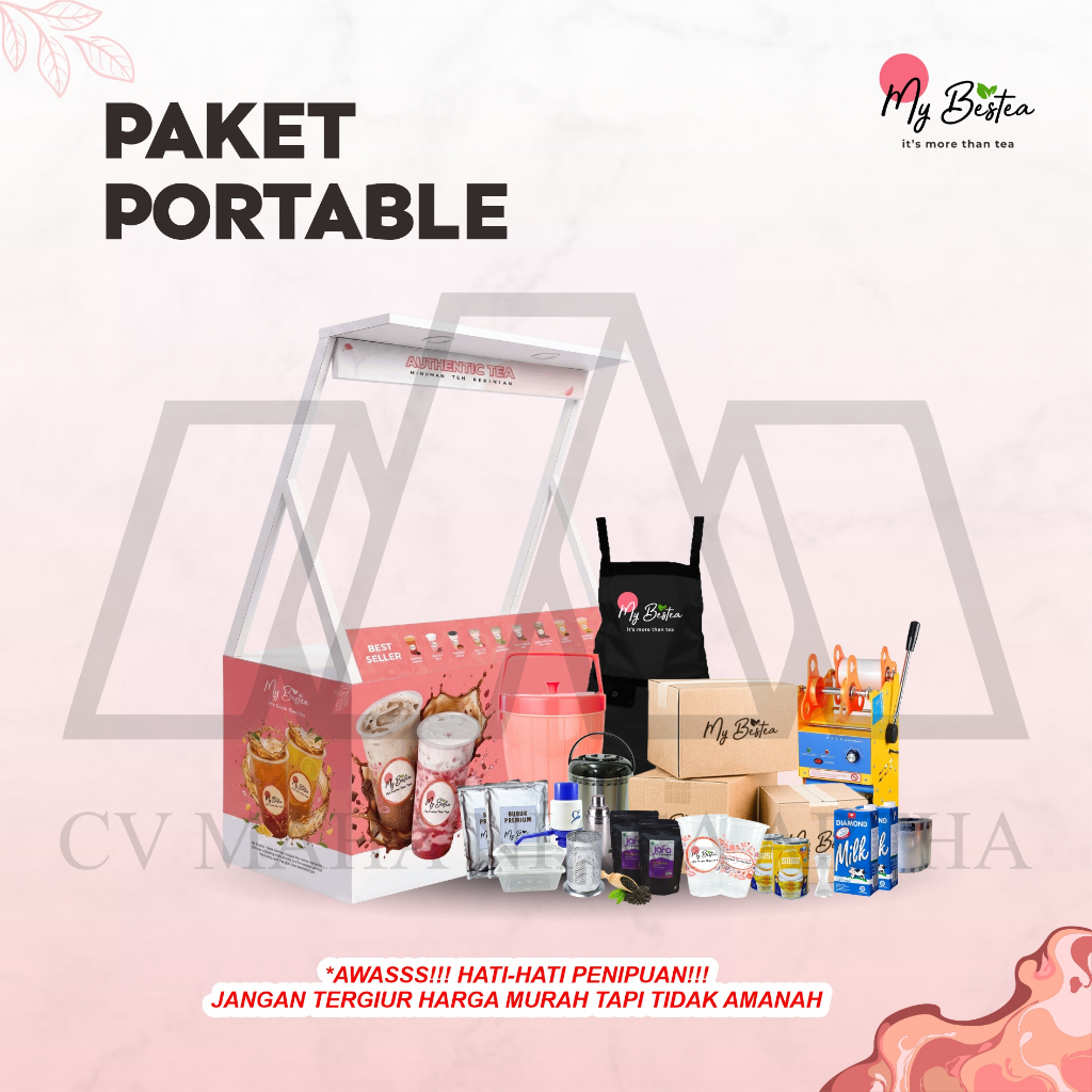 Paket Lengkap Usaha Minuman Teh - Paket Portable