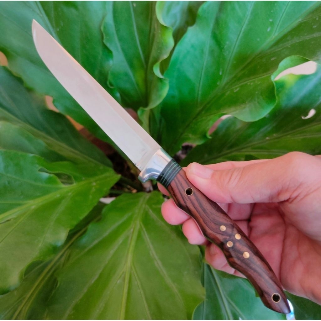 DC53 Handmade Kitchen Skinner fulltang knife, Pisau dapur dan seset super tajam dengan baja DC53 set