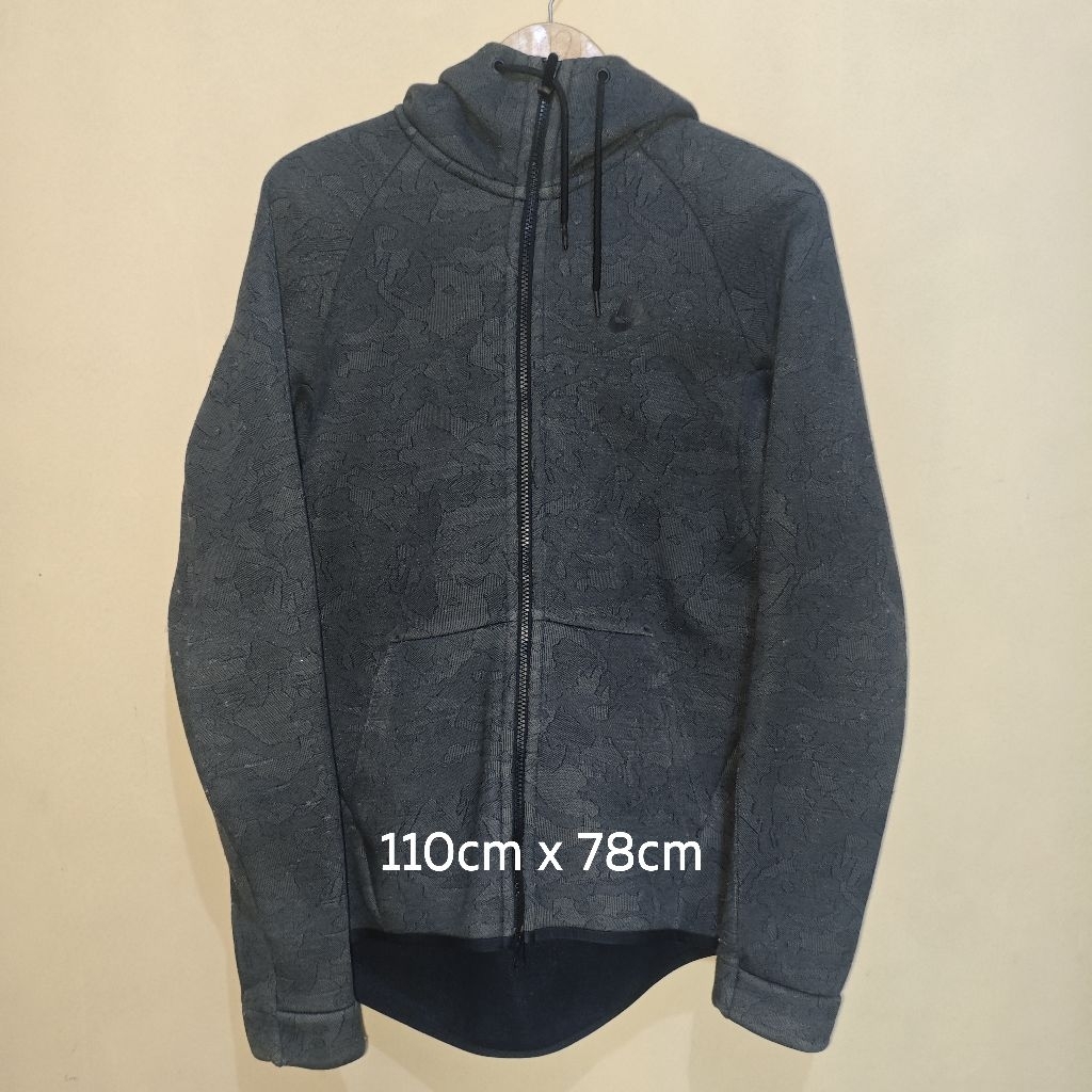 hoodie zipper nike tech camo grey