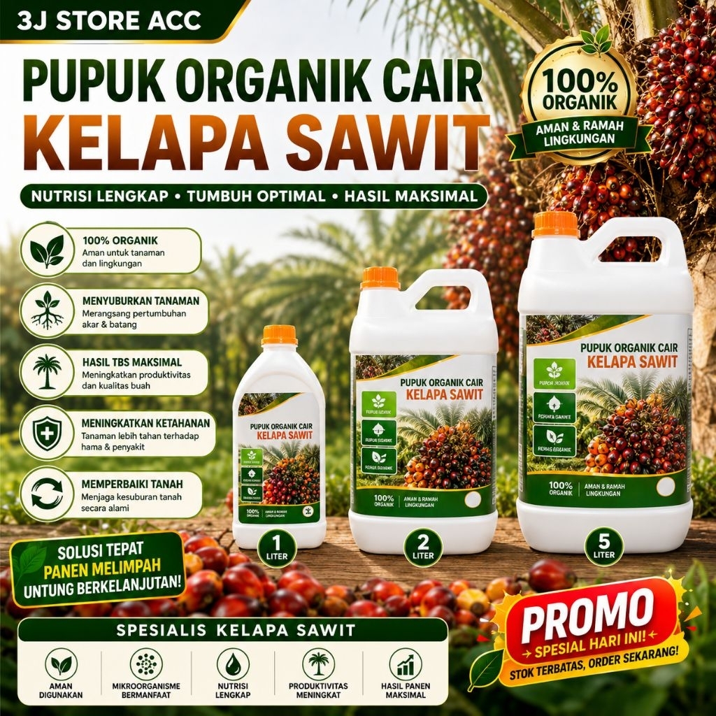 Pupuk Organik Cair Kelapa Sawit GDM 1L 2L 5L | Pupuk Sawit Cair Organik | Nutrisi Sawit | Anti Jamur