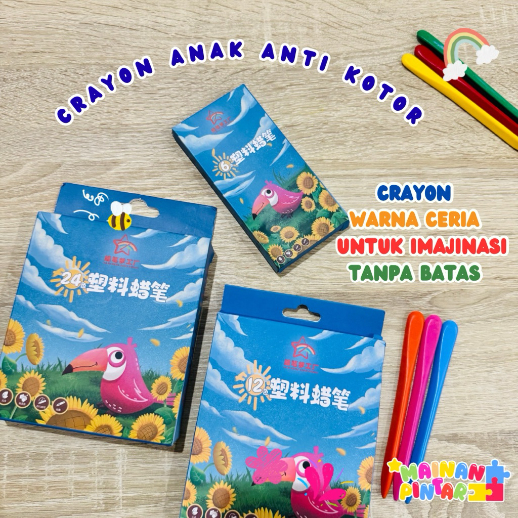 Crayon Anti Air - Crayon Anti Kotor - Crayon Paud - Crayon TK - Crayon Plastik - Crayon Warna Anak