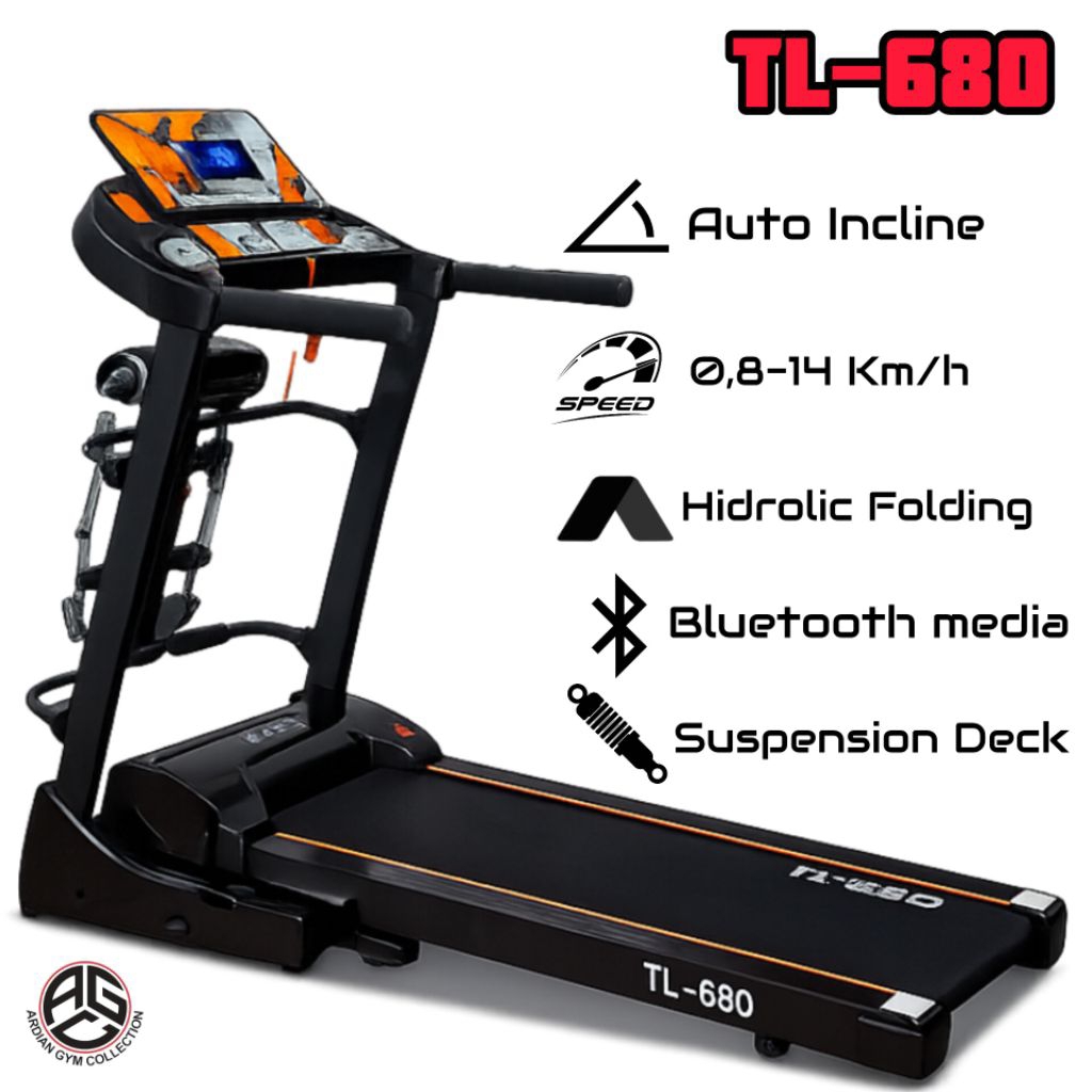 TREADMILL ELEKTRIK TL-680 / TREADMILL TOTAL FITNESS / ALAT GYM /ALAT FITNESS