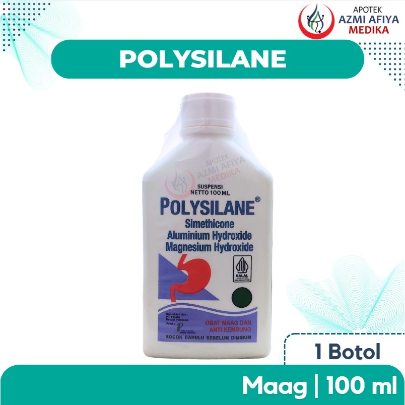 Polysilane Syrup - Mengurangi Gejala Asam Lambung, Gastritis, Tukak Lambung