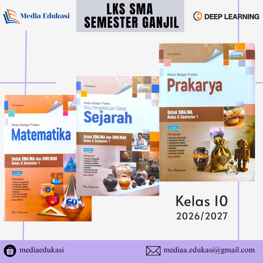 LKS Viva Pakarindo SMA Kelas 10 Kurikulum Merdeka Semester 1 202/2027 Produk Baru Pembelajaran Menda