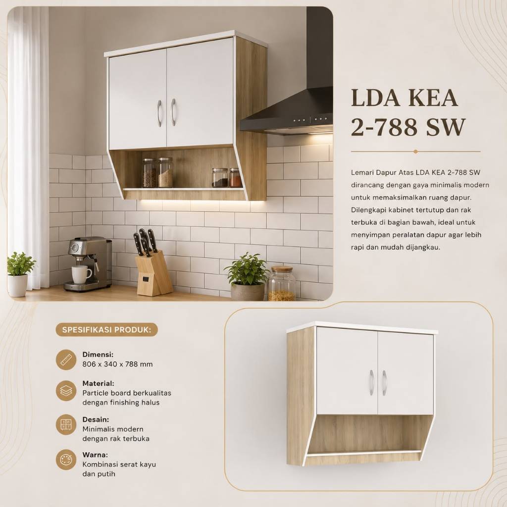 Lemari Dapur Elegan Cubic ELENA KC 121