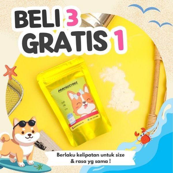 Poochlicious Goat Milk / Susu Kambing Anjing / Susu Kambing Bubuk / Goat Milk Bubuk Anjing Puppy