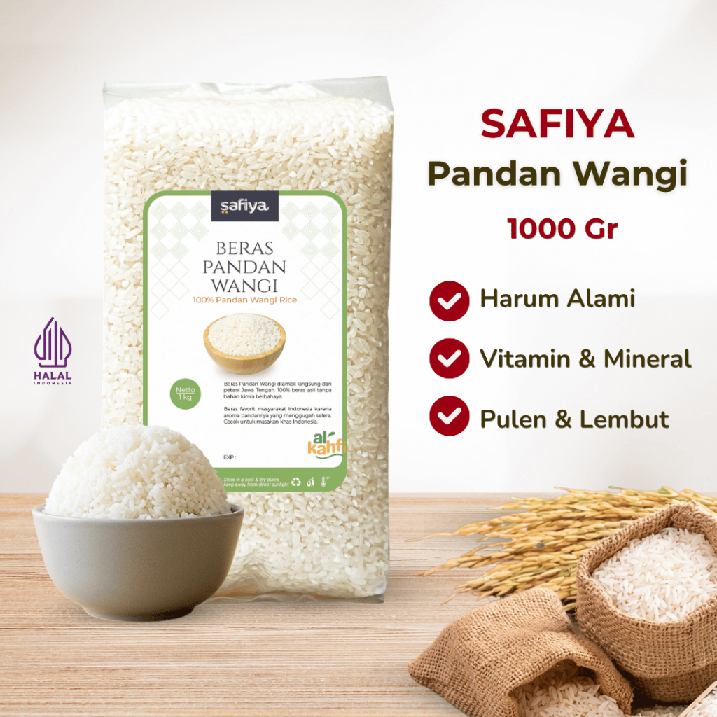 Safiya Beras Pandan Wangi Organik 1 Kg Harum Pulen Premium Quality