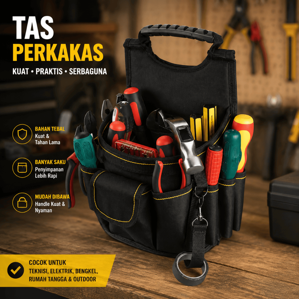 Tas tukang listrik//Tas Pinggang & Jinjing Perkakas Tukang Listrik / Electrical Tool Bag