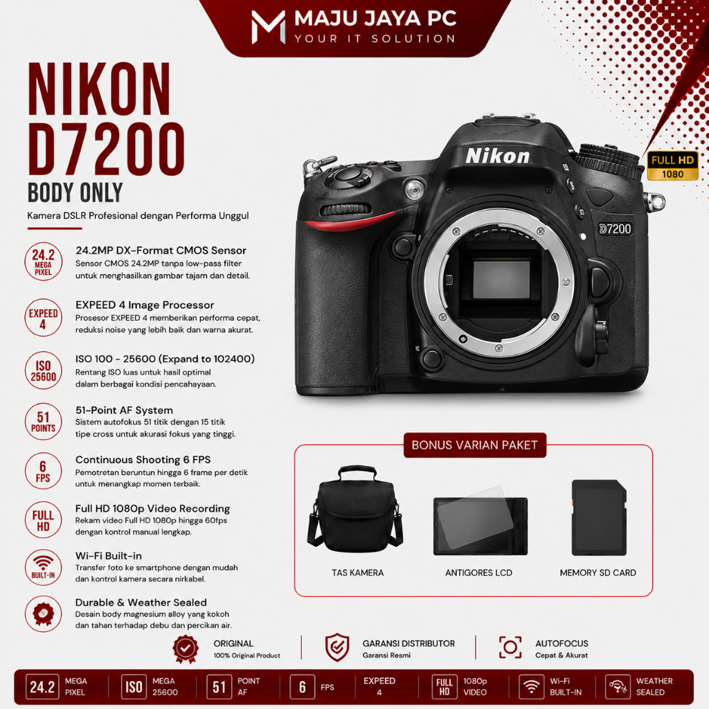 Nikon d7200 body only KAMERA NIKON D7200 BODY ONLY