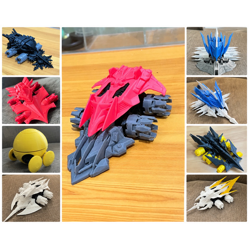 CRUSH GEAR GARUDA EAGLE KING KAIZER MACH VICTORY ARK CAVALIER SHOTING PHANTOM 3D PRINTING SET (inclu