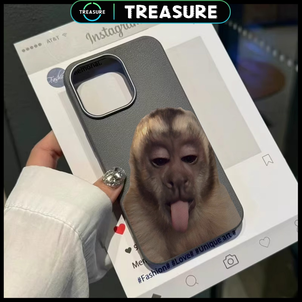 TREASURE CASE Cute and mischievous little monkey Case Compatible with iPhone 16 15 Pro Max 15 14 Plu
