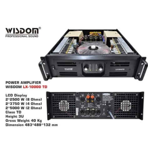 FREE PACKING KAYU - Power Amplifier Wisdom LX 10000 TD / LX10000 TD / LX10000TD - 2 channel